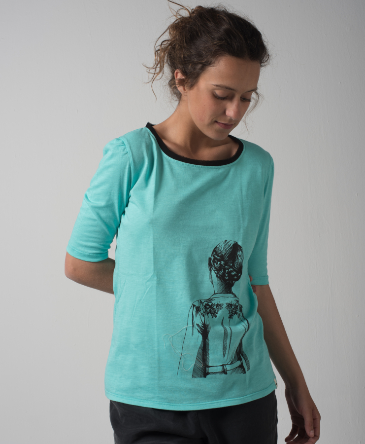 Camiseta Cuello Gasa Chica Espaldas