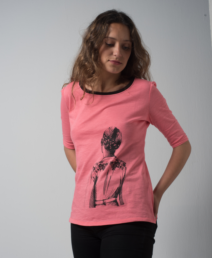 Camiseta Cuello Gasa Chica Espaldas - Imagen 4