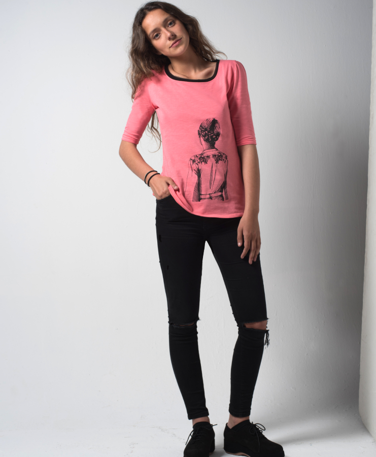 Camiseta Cuello Gasa Chica Espaldas - Imagen 6