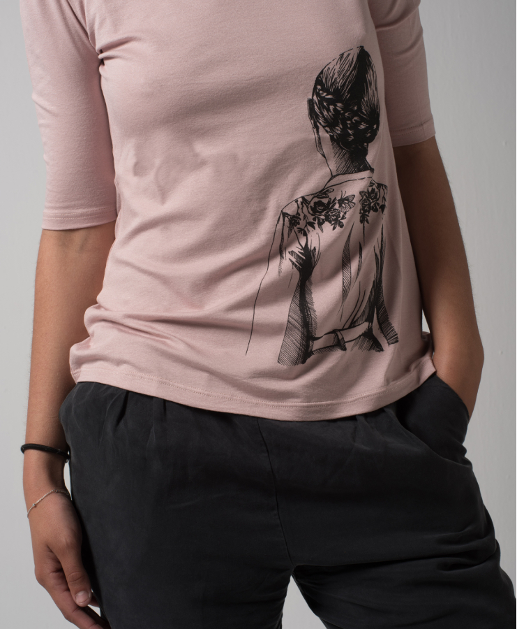 Camiseta Cuello Gasa Chica Espaldas - Imagen 7