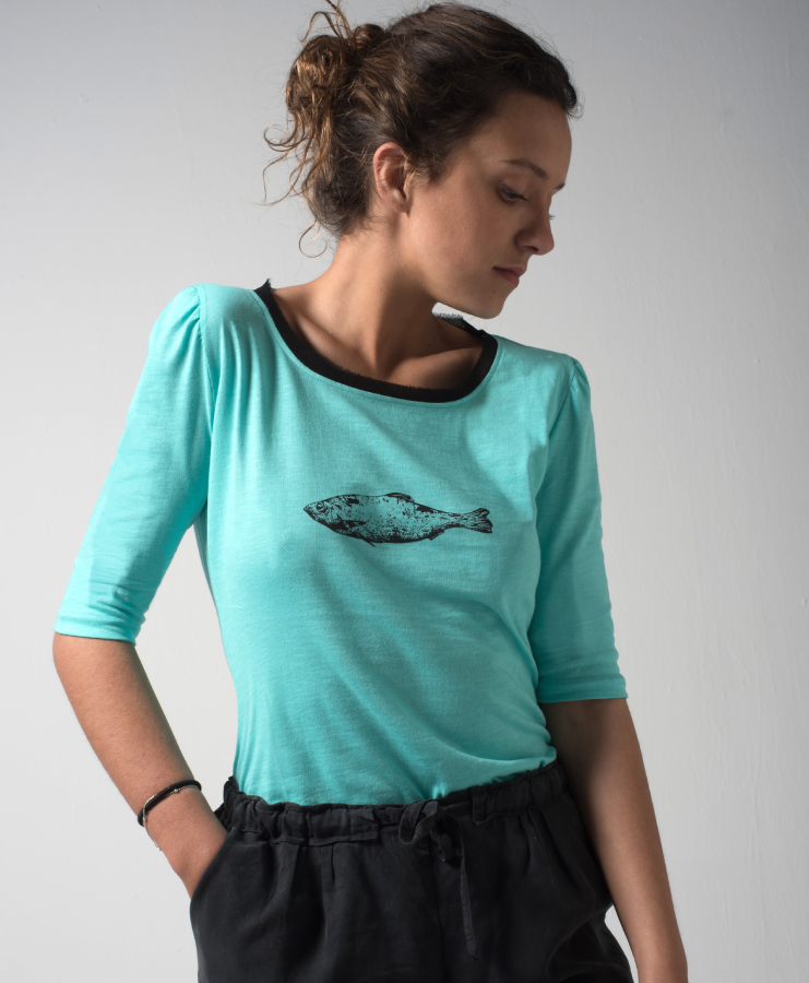 Camiseta Cuello Gasa Pez