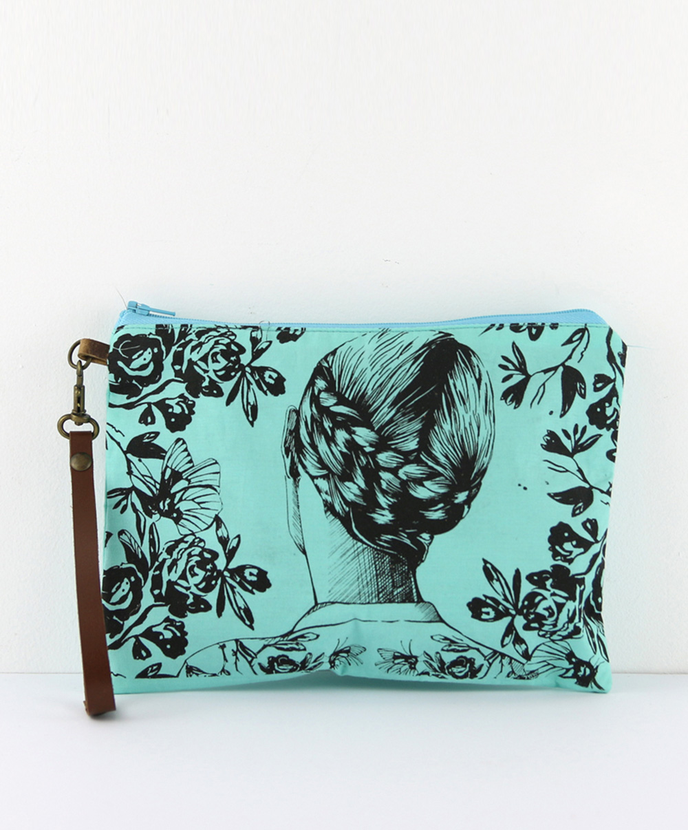 Neceser chica espaldas turquesa